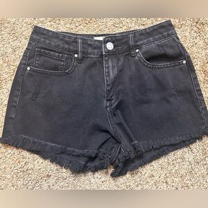 Pacsun High Rise Black Denim Shorts Size 25